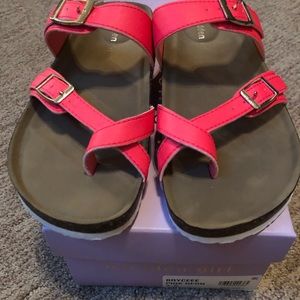 Brand New Madden Girl Neon Pink Sandals